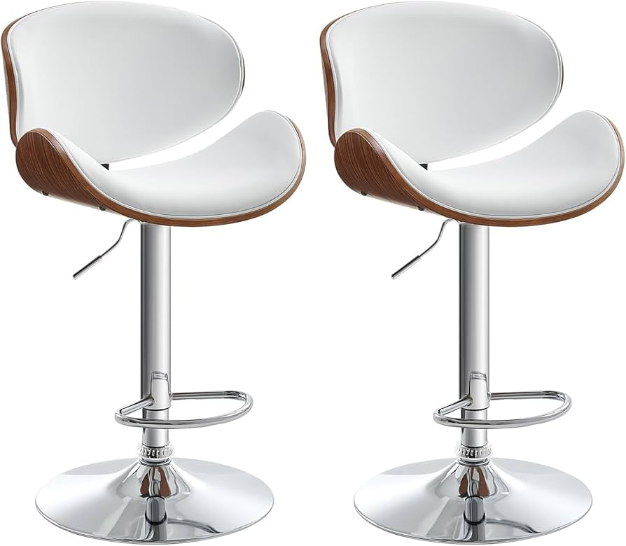 Back pu wood bar stools Wt 7510