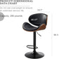 Back pu wood bar stools Wt 7510