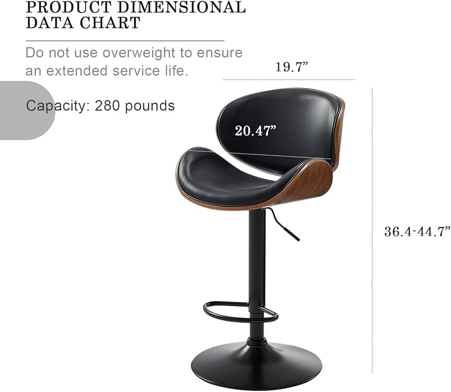Back pu wood bar stools Wt 7510