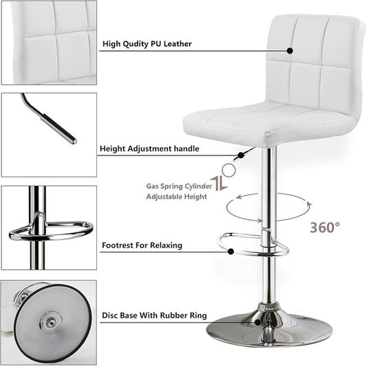 Armless Hydraulic Kitchen Counter Height Bar Stools