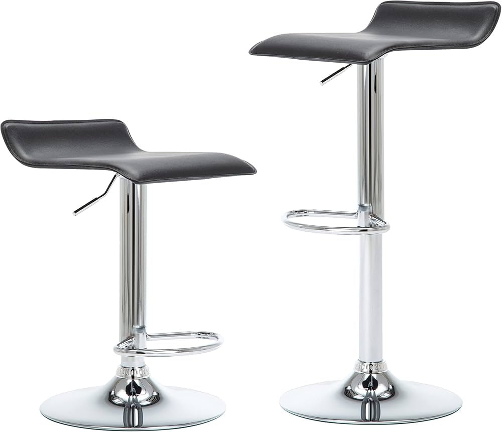 Chrome Air Lift Adjustable Swivel Bar Stool(1 pcs)