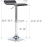 Chrome Air Lift Adjustable Swivel Bar Stool(1 pcs)