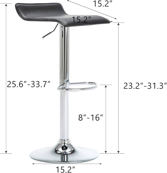 Chrome Air Lift Adjustable Swivel Bar Stool(1 pcs)