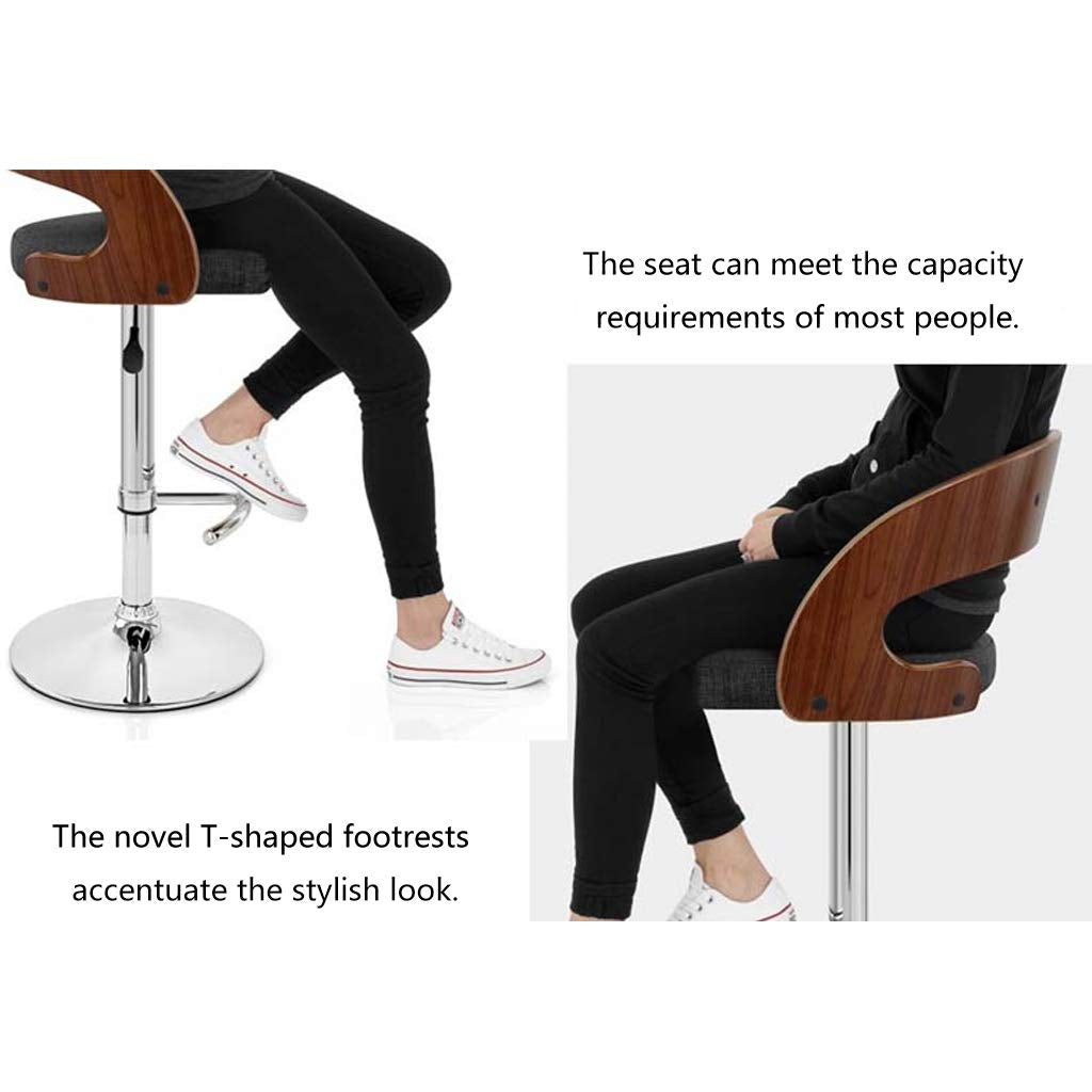 Black pu wood bar stool(1 pcs)