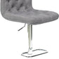 Armless Grey fabric bar stool (1 pcs)