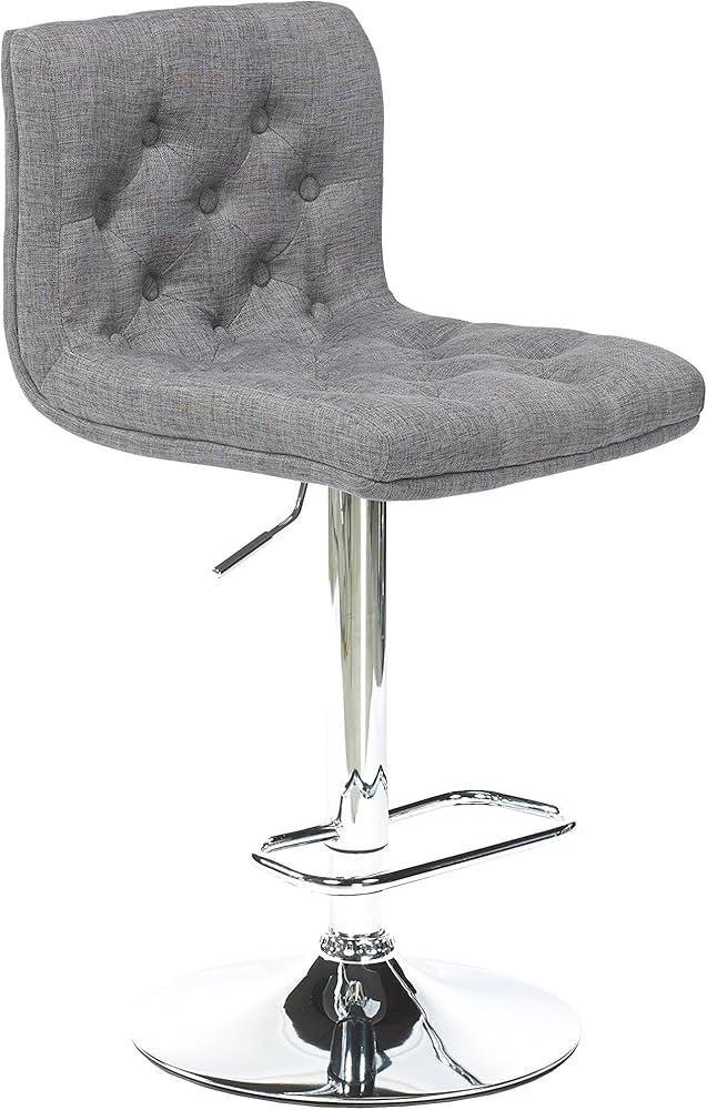 Armless Grey fabric bar stool (1 pcs)