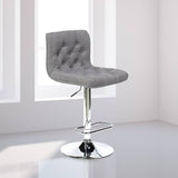 Armless Grey fabric bar stool (1 pcs)