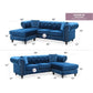 L shape velvet sectional couch