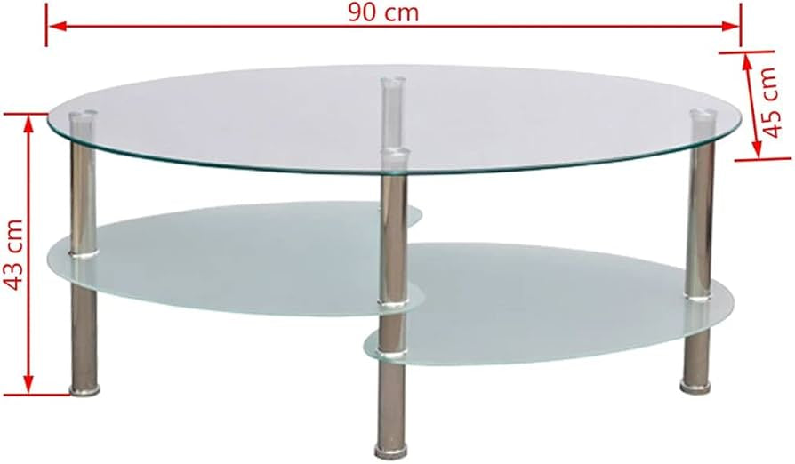 Glass coffee table