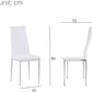 5 pcs glass dining table with leather chairs