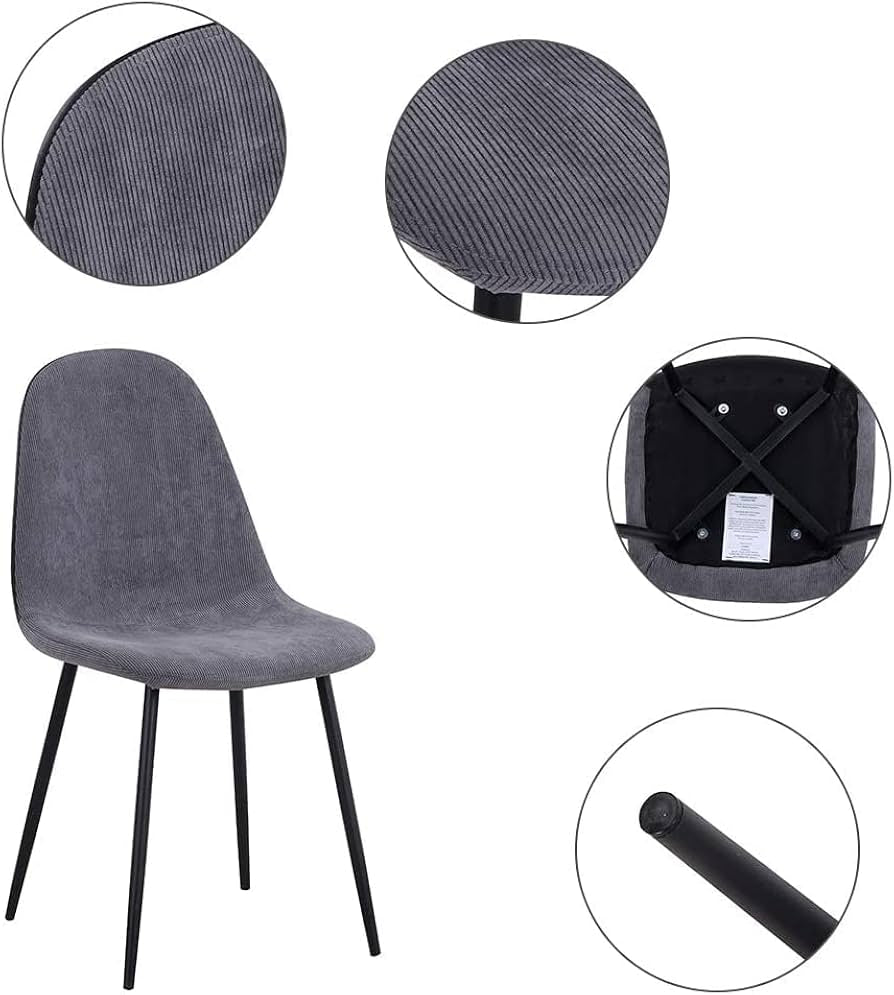 5 pcs marble dining table with linen chairs