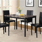 5 pcs marble dining table with leather chairs