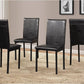 5 pcs marble dining table with leather chairs