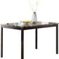 5 pcs marble dining table with leather chairs