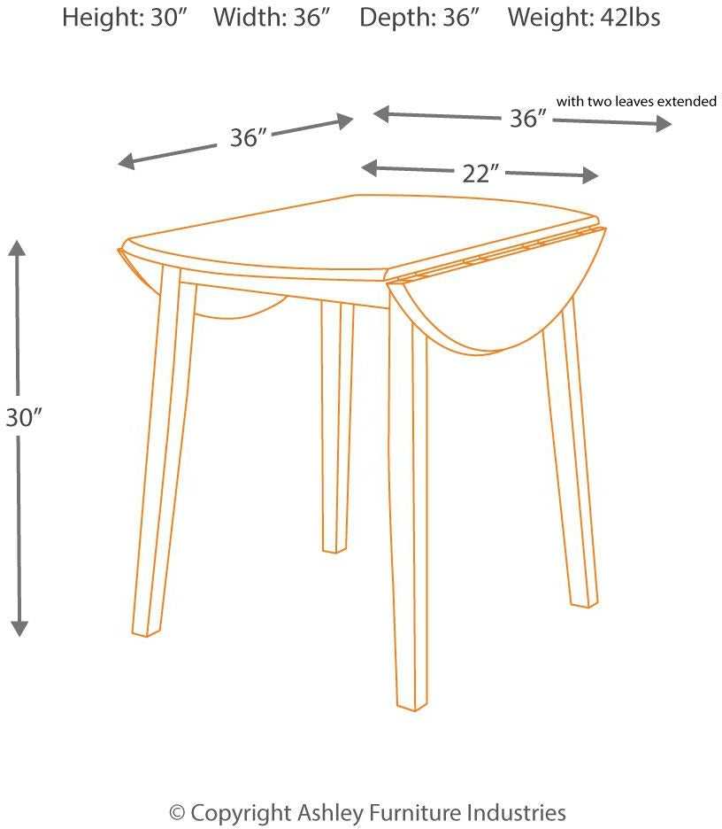 3 pcs wooden extendable dining set