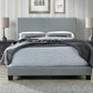 Platform leather bed frame