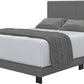 Platform leather bed frame