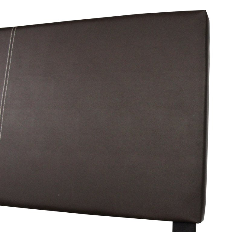 Platform leather bed frame