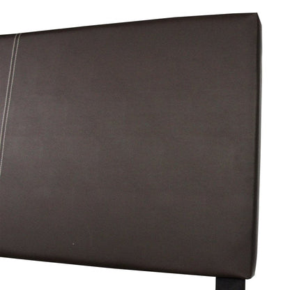 Platform leather bed frame