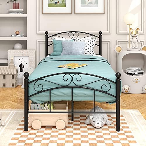 Platform metal bed frame