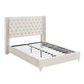 Platform velvet bed frame