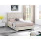 Platform velvet bed frame