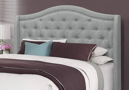 Adjustable linen headboard and  bed frame