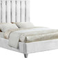 Platform velvet bed frame