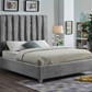 Platform velvet bed frame