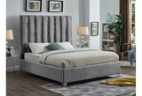 Platform velvet bed frame