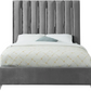 Platform velvet bed frame