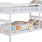 Twin over twin wooden bunk bed