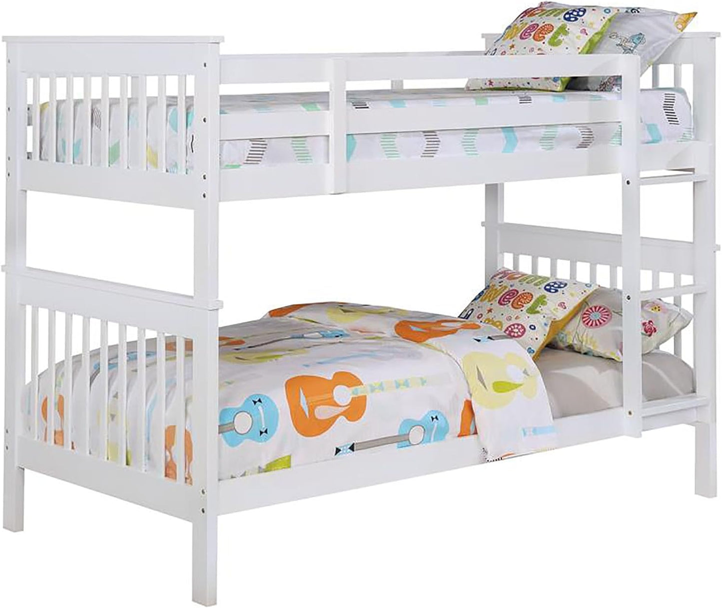Twin over twin wooden bunk bed