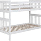 Twin over twin wooden bunk bed