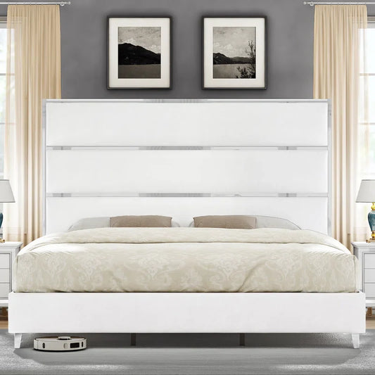 Velvet platform bed