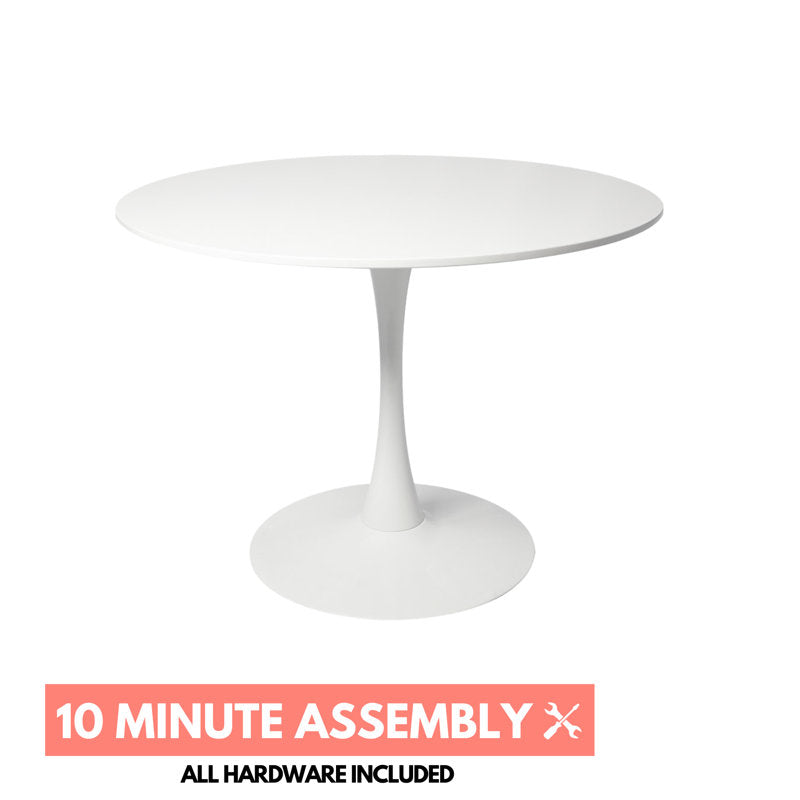 5 pcs dining table with linen chairs