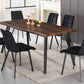 7 pcs wooden dining table with Velvet chairs