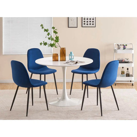 5 pcs dining table with linen chairs