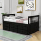 Twin over twin wooden captain bed