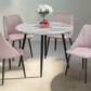 5 pcs marble dining table with Velvet chairs