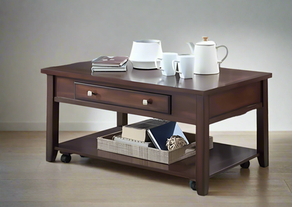 3 pcs storage wooden coffee table set