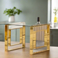 3 pcs glass coffee table set