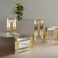 3 pcs glass coffee table set