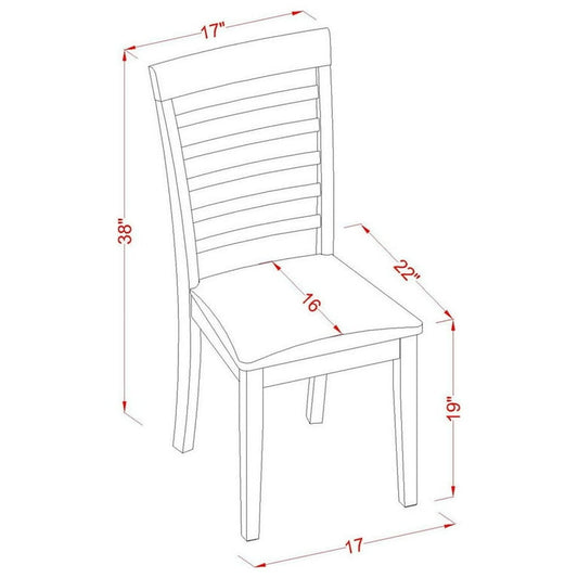 7 pcs solid wooden dining set