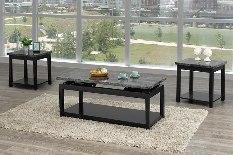 3 pcs marble coffee table set