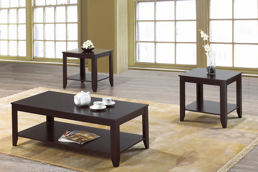 3 pcs wooden coffee table set