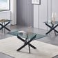 3  pcs glass coffee table set