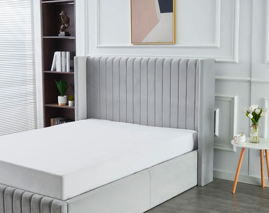 Velvet Upholstered Full Storage Bed Frame