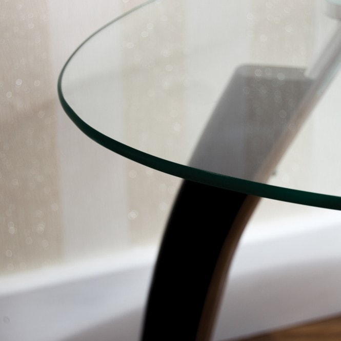 Glass coffee table