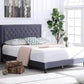 Adjustable velvet headboard and bed frame